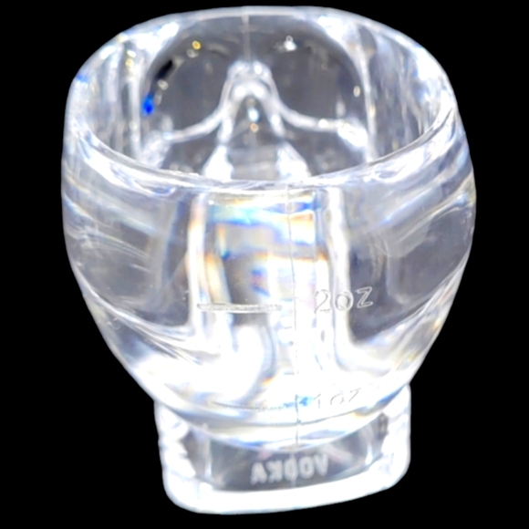 NEW 4"CRYSTAL HEAD" VODKA SKULL PLASTIC SHOT GLASSES - Picture 5 of 8